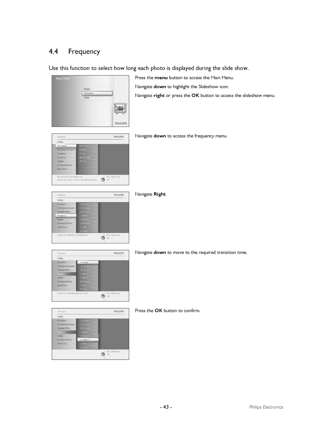 Philips 99F2 user manual Frequency 