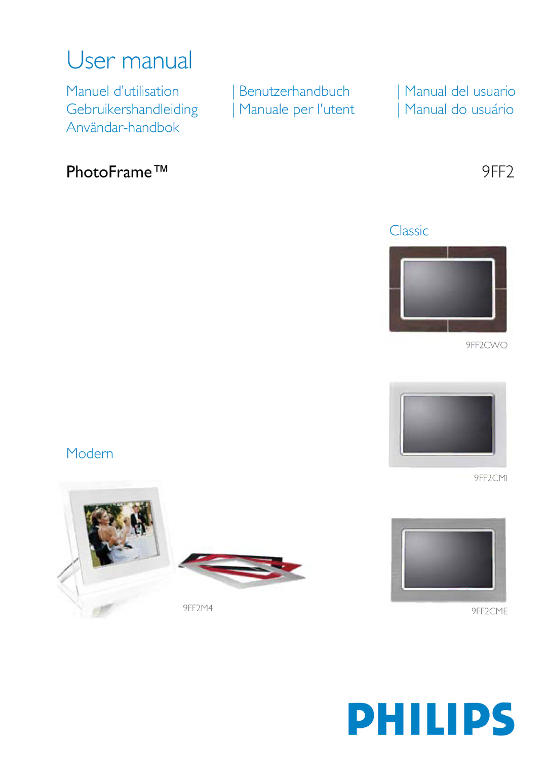 Philips 9FF2CME, 9FF2CMI, 9FF2M4, 9FF2CWO user manual PhotoFrame 9FF2 