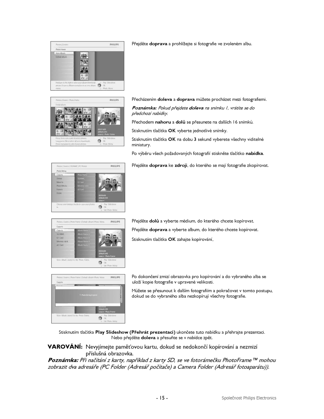 Philips 9FF2CMI, 9FF2CME, 9FF2M4, 9FF2CWO user manual Společnost Philips Electronics 