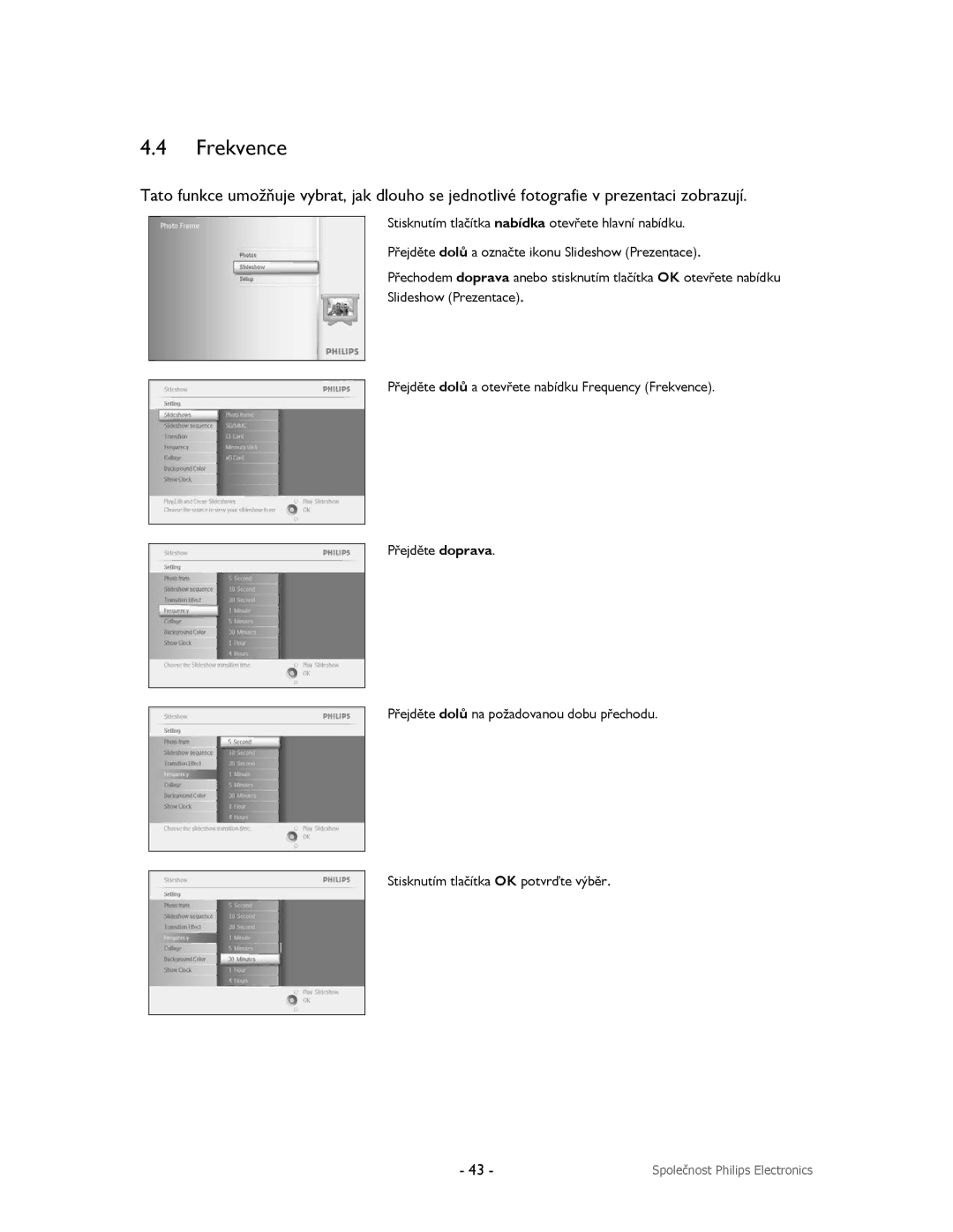 Philips 9FF2CMI, 9FF2CME, 9FF2M4, 9FF2CWO user manual Frekvence 