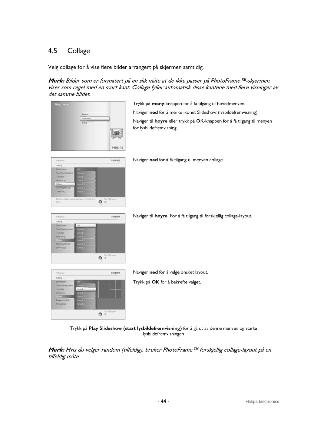 Philips 9FF2CWO, 9FF2CMI user manual Collage 