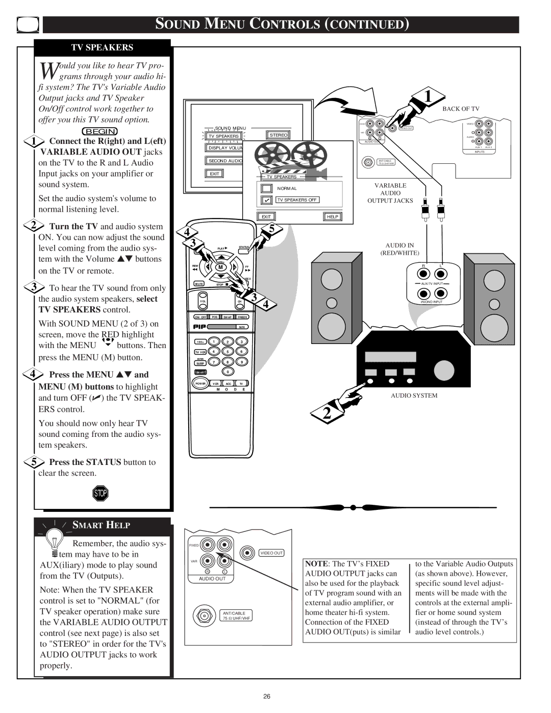 Philips 9P5031C1, 9P5531C1, 9P6031C1, 9P5034C1, 9P5534C1, 9P6034C1 manual TV Speakers 