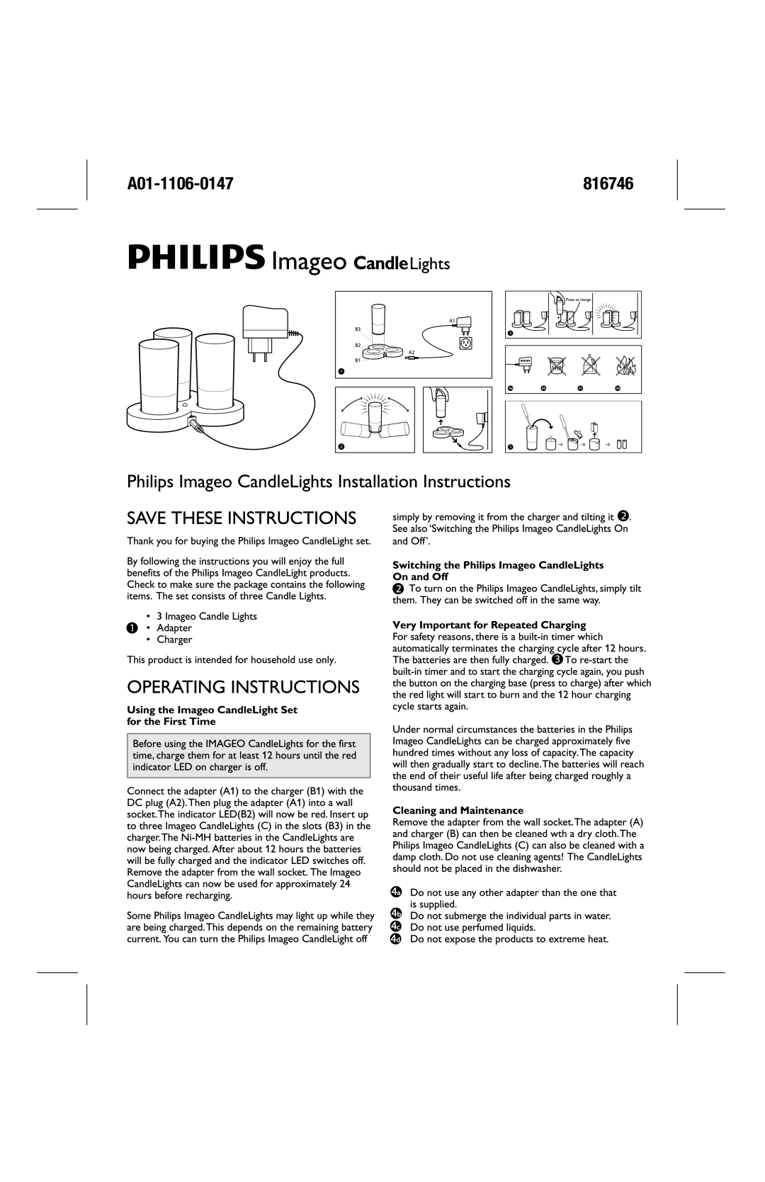 Philips 691086048, A01-1106-0147, 816746 manual 