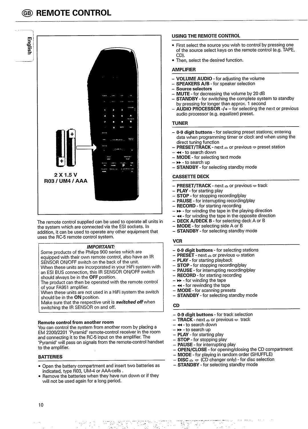 Philips A961 manual 