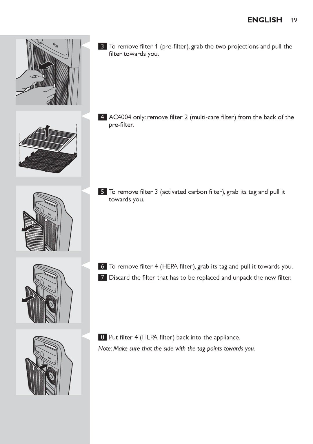 Philips AC4002 manual English 