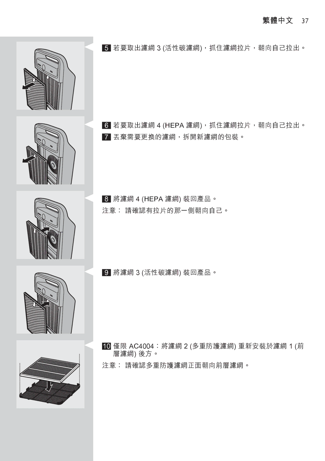 Philips AC4002 manual 繁體中文 