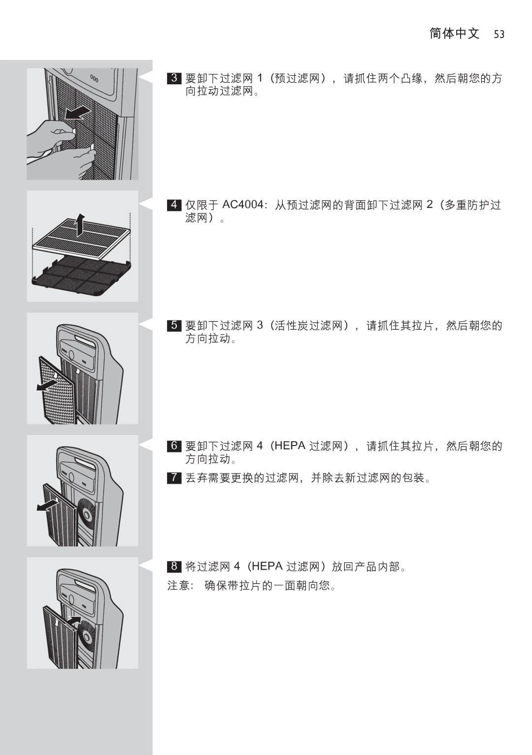 Philips AC4002 manual 简体中文 