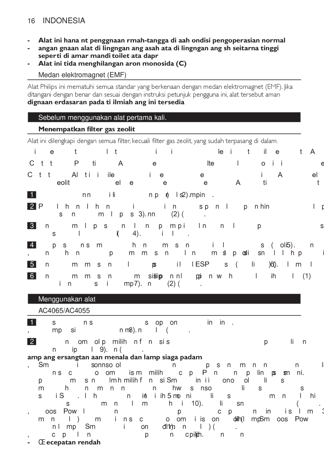 Philips AC4065 manual Medan elektromagnet EMF, Digunakan berdasarkan pada bukti ilmiah yang kini tersedia, Menggunakan alat 