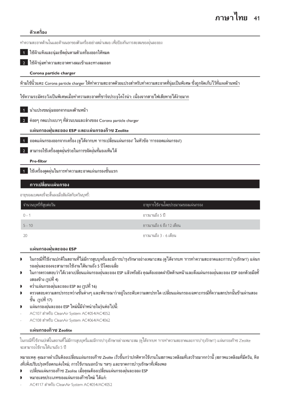 Philips AC4108, AC4118 manual Esp 