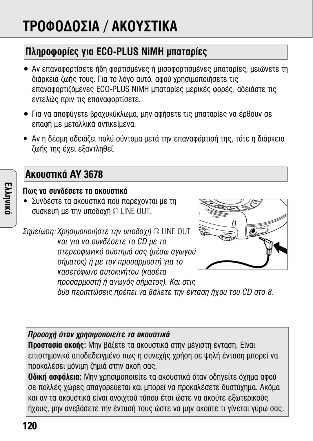 Philips ACT 7583 manual ∆ƒOºO¢Oπ∞ / ∞OÀ∆π∞, 120 