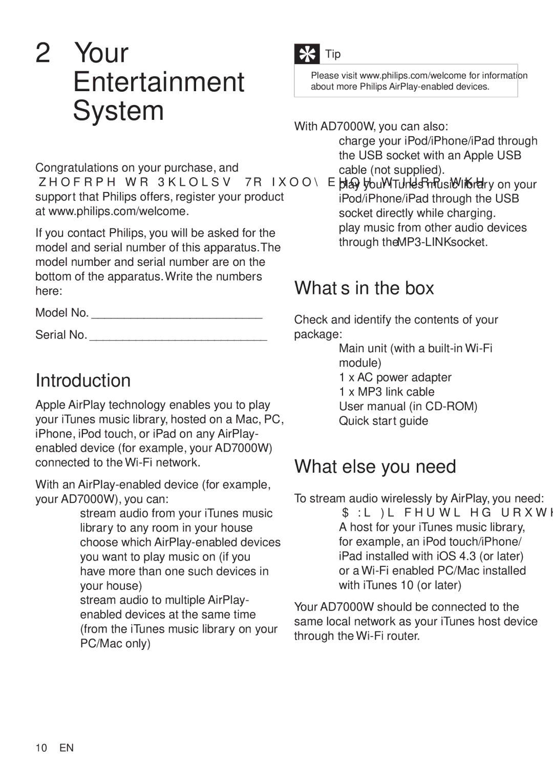 Philips AD7000W/37 user manual Introduction, What’s in the box, What else you need 