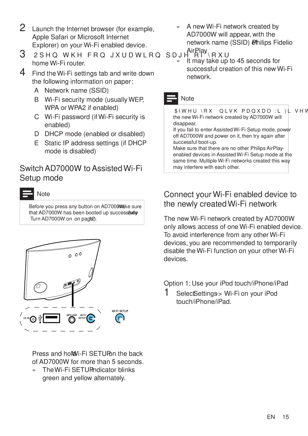 Philips AD7000W/37 user manual Switch AD7000W to Assisted Wi-Fi Setup mode 