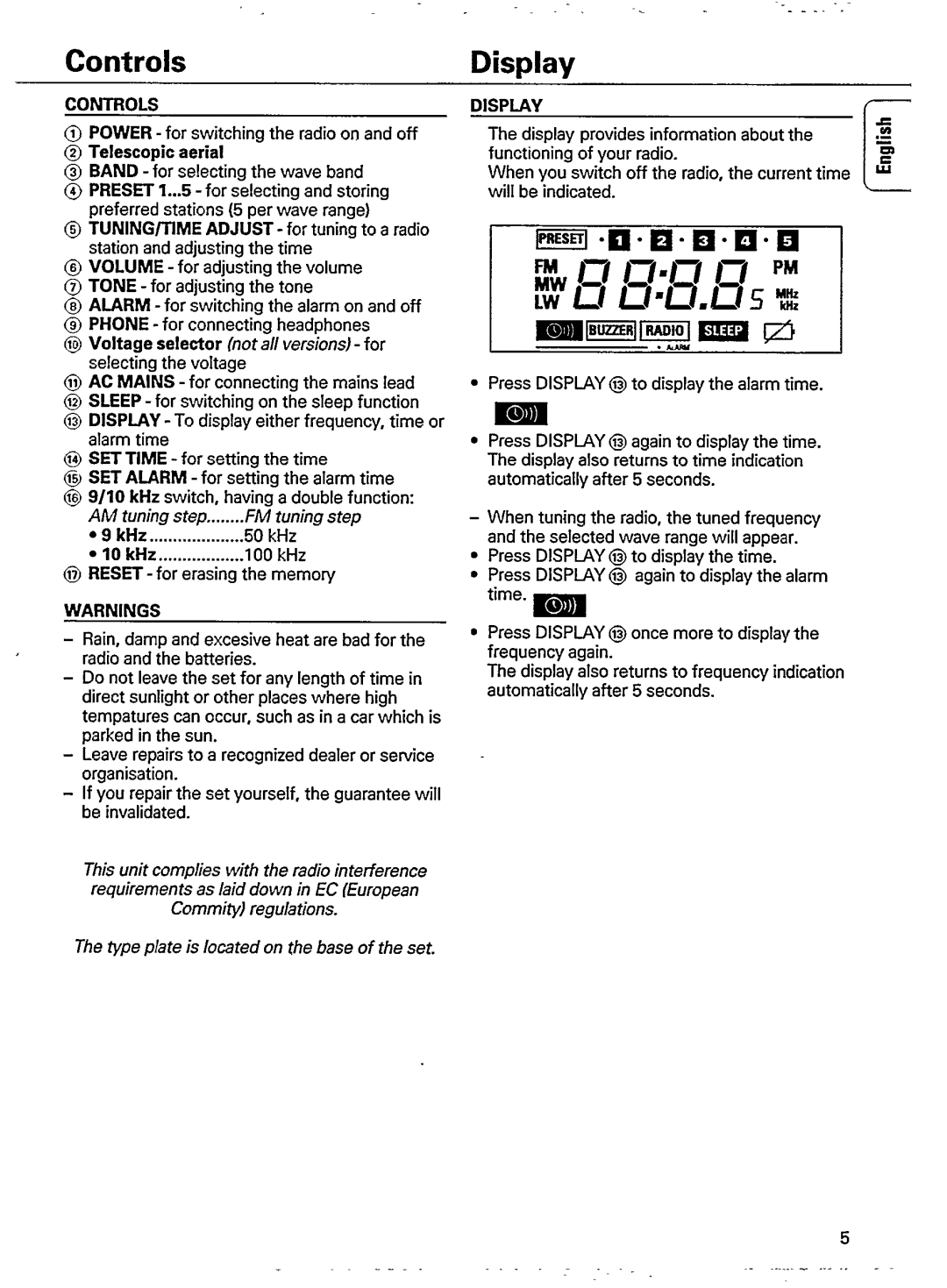 Philips AE 2340/00 manual 