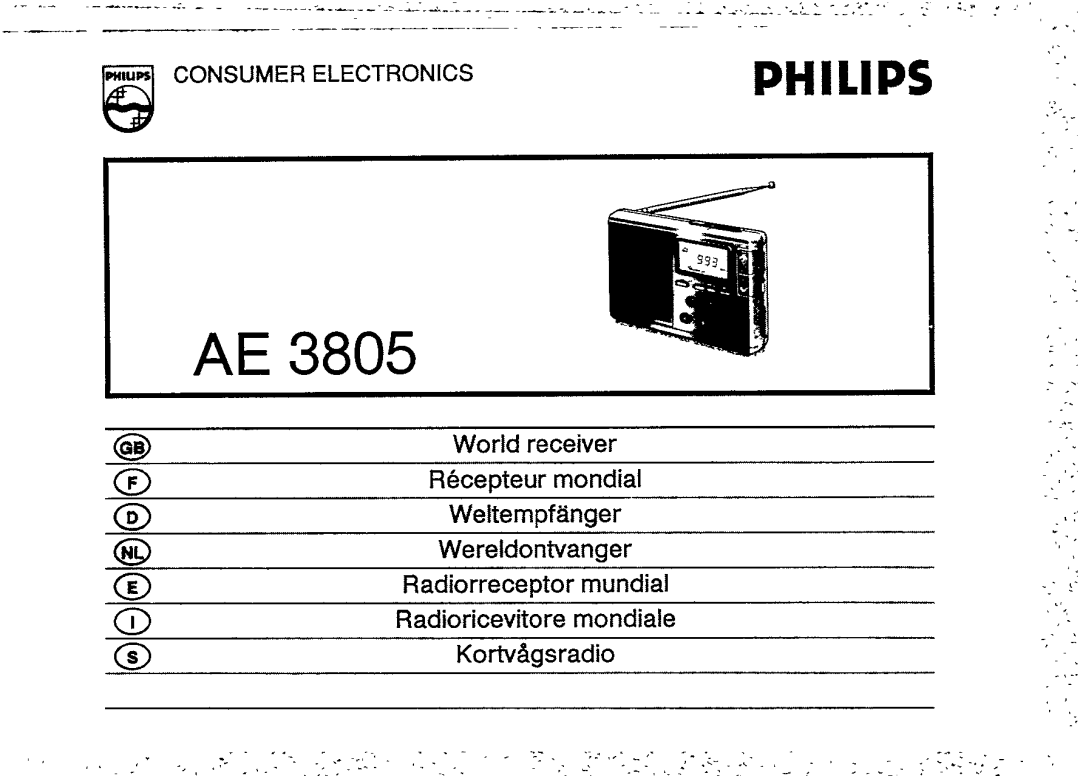 Philips AE 3805 manual 