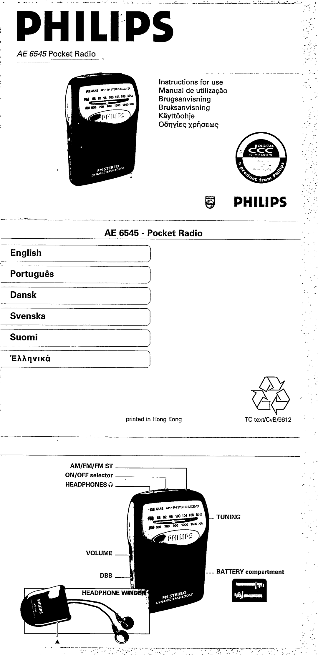 Philips AE 6545 manual 