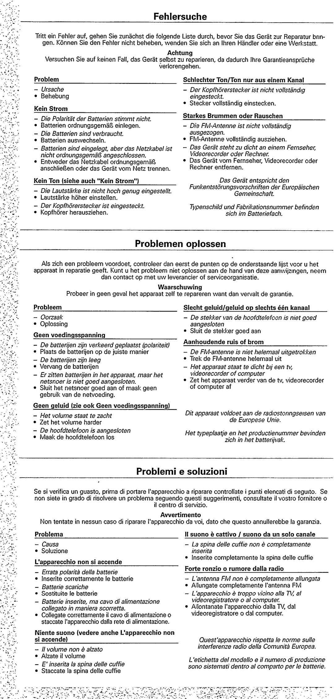 Philips AE2140/05 manual 