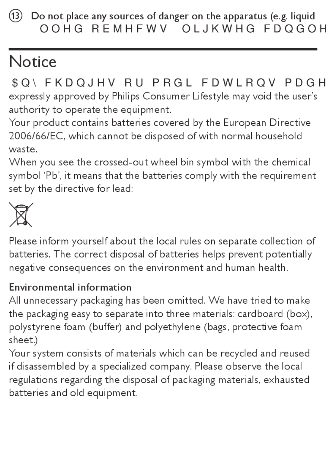 Philips AE2330/37 user manual 