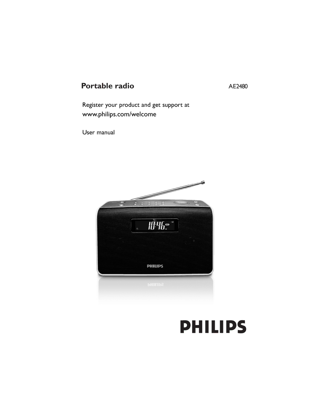 Philips AE2480 user manual Portable radio 