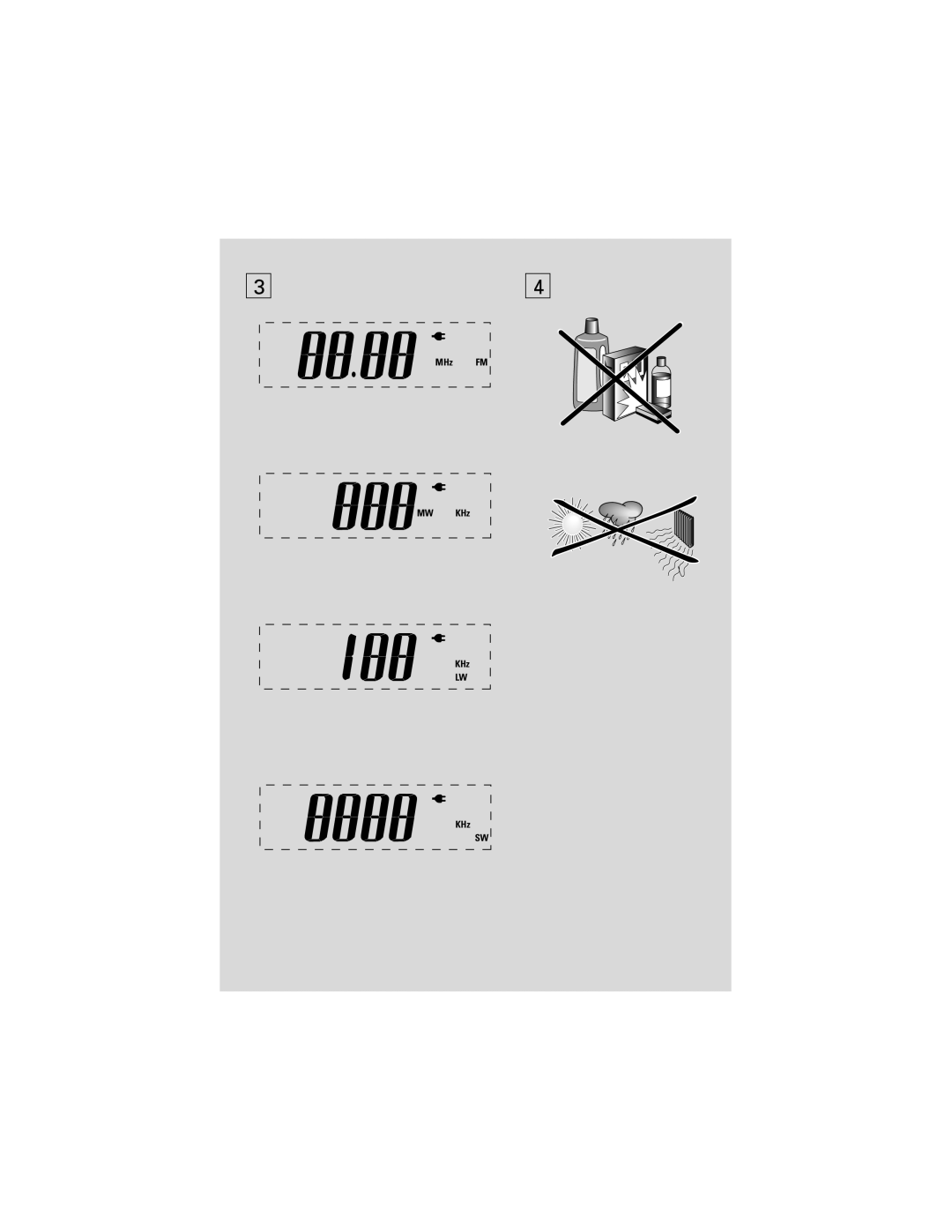 Philips AE2480 user manual MHz FM MW KHz 