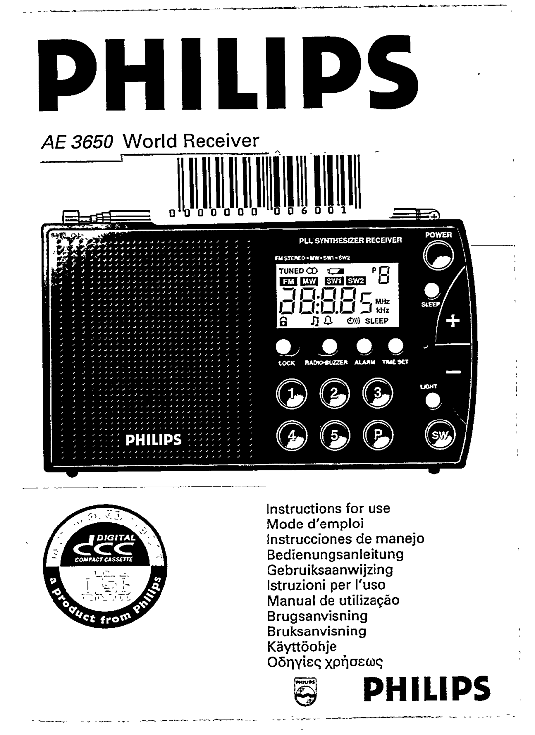 Philips AE3650/03 manual 