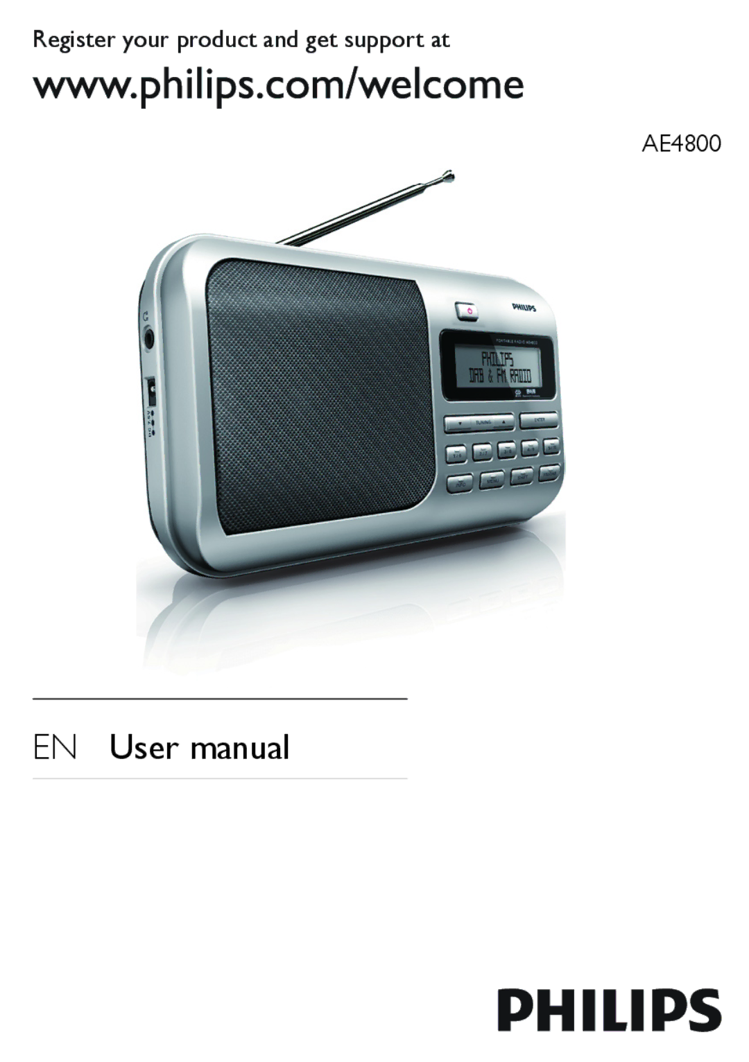 Philips user manual Register your product and get support at AE4800 