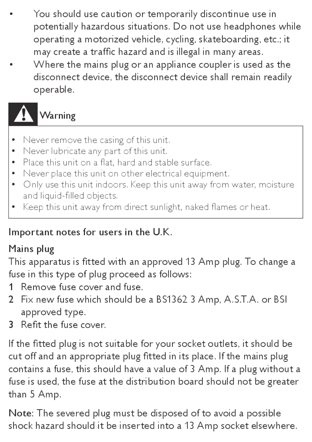 Philips AE4800 user manual 