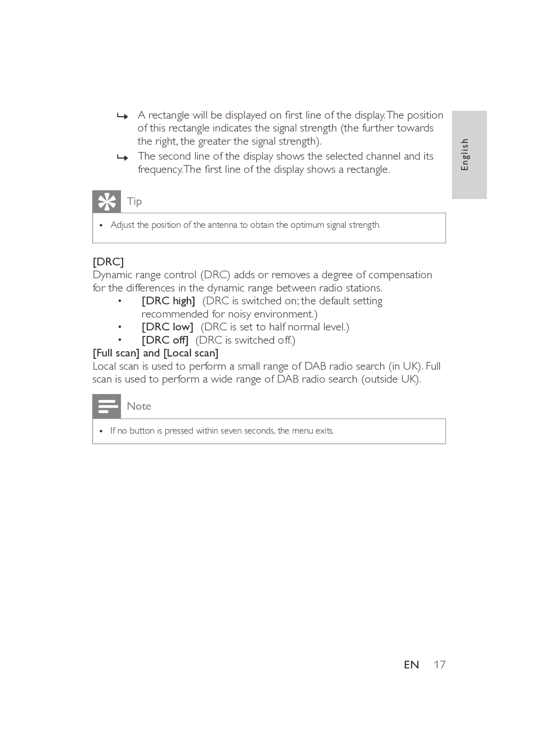 Philips AE5200/05 user manual Drc 