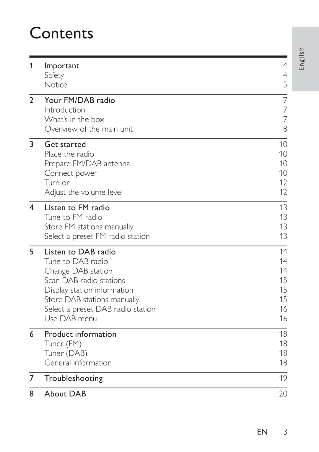 Philips AE5230/12 user manual Contents 