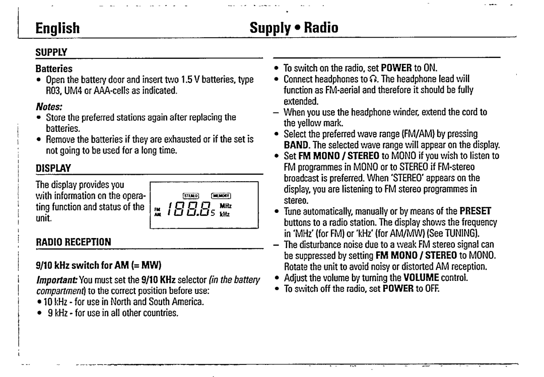 Philips AE 6745, AE6745/01 manual 