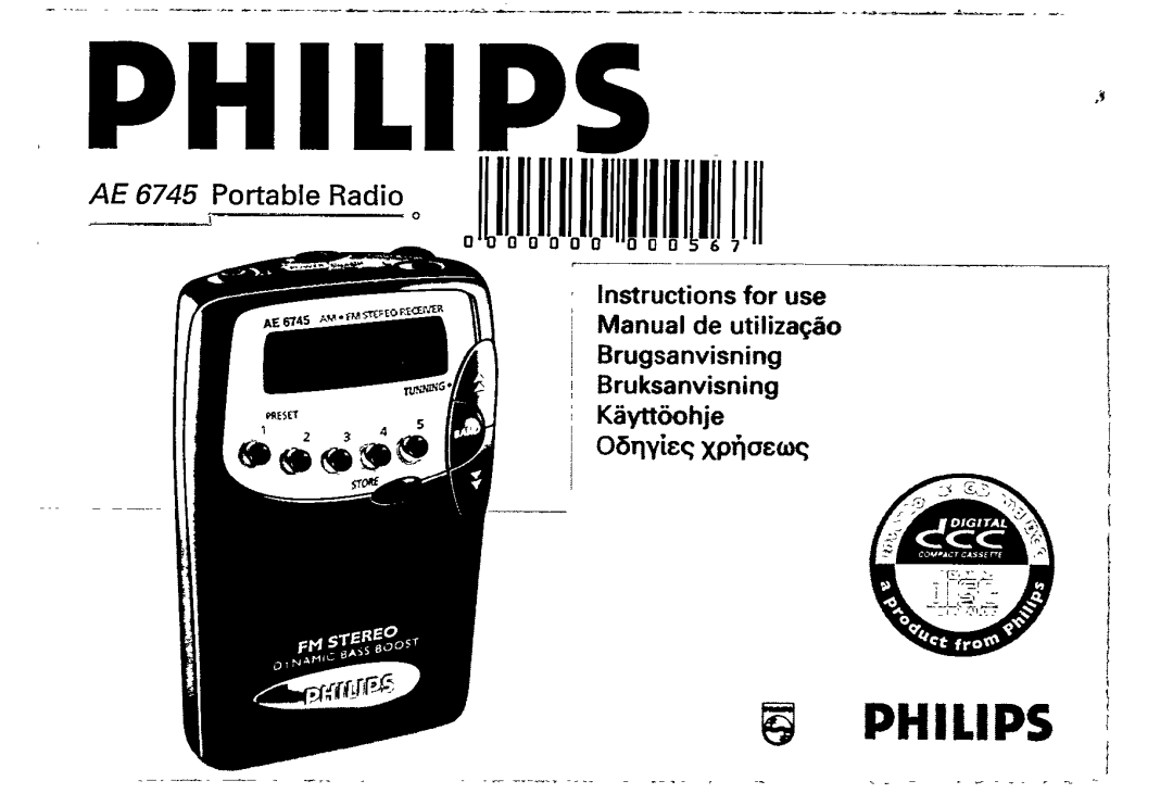 Philips AE 6745, AE6745/01 manual 
