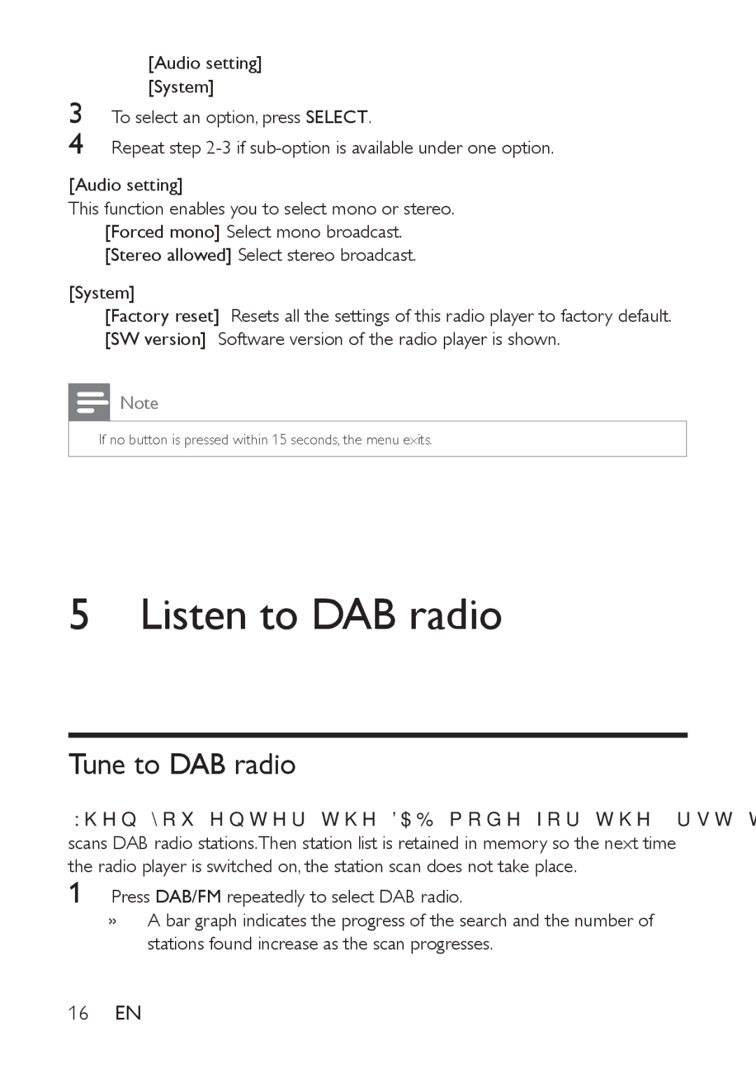 Philips AE9011 user manual Listen to DAB radio, Tune to DAB radio 