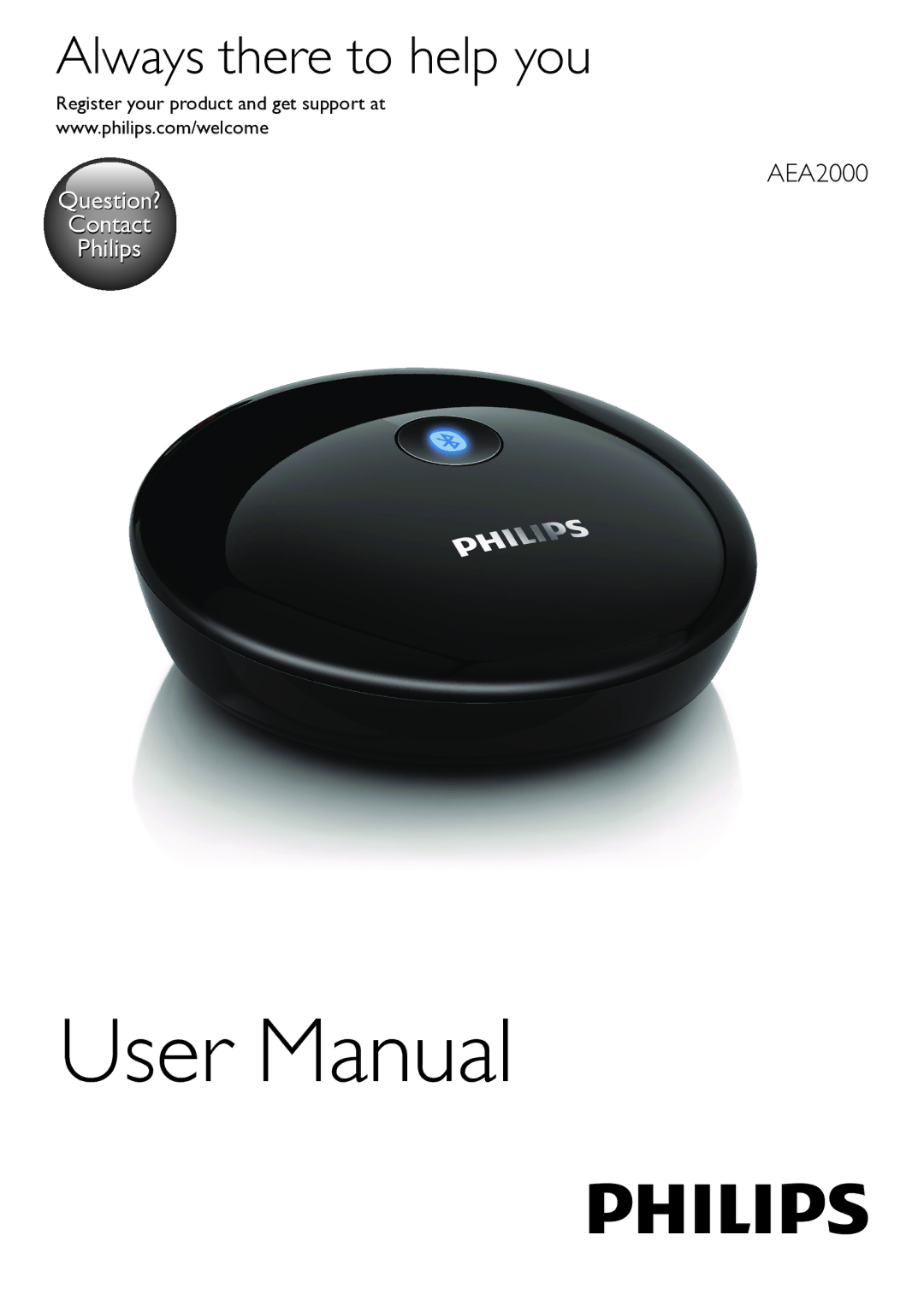 Philips AEA2000 user manual Always there to help you 