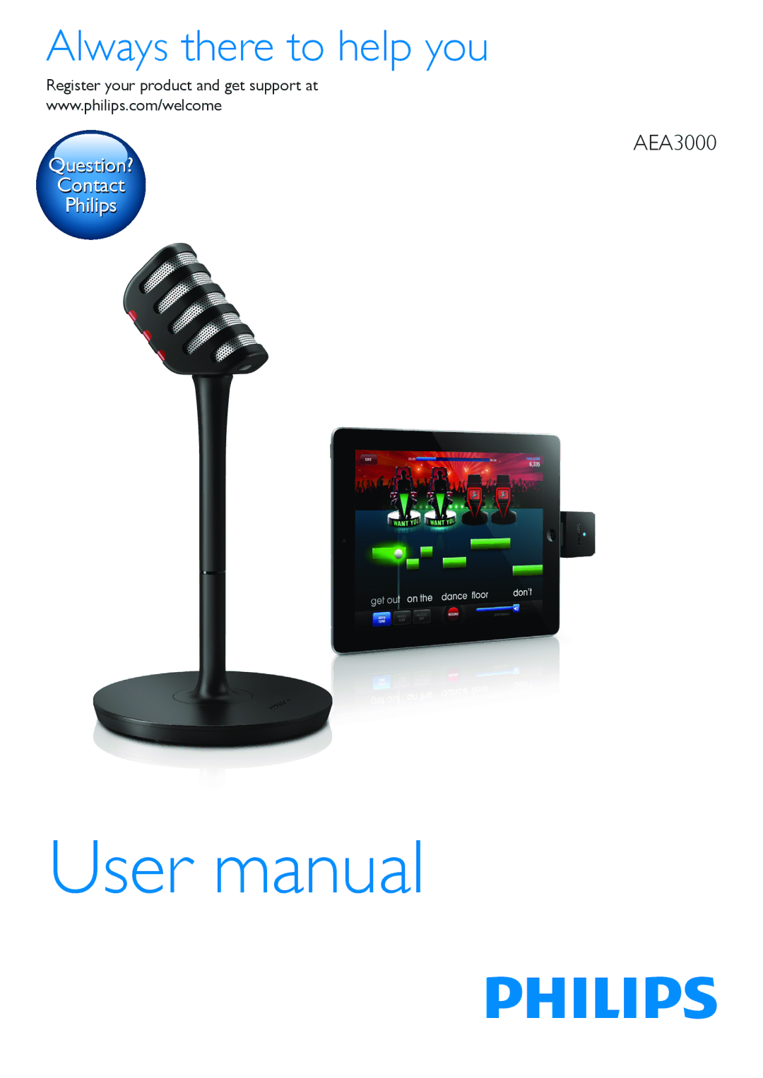 Philips AEA3000 user manual Always there to help you, Register your product and get support at 