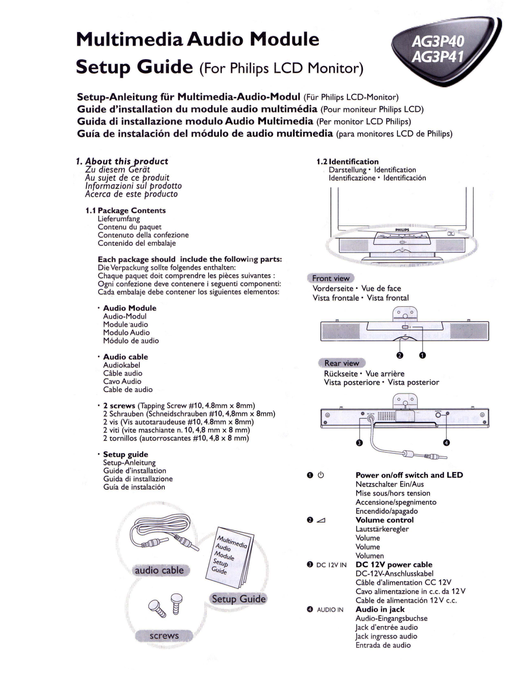 Philips AG3P41, AG3P40 manual 