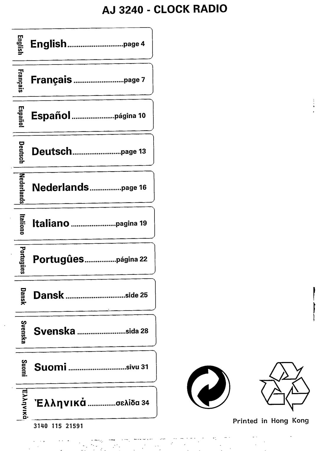 Philips AJ 3240/04 manual 