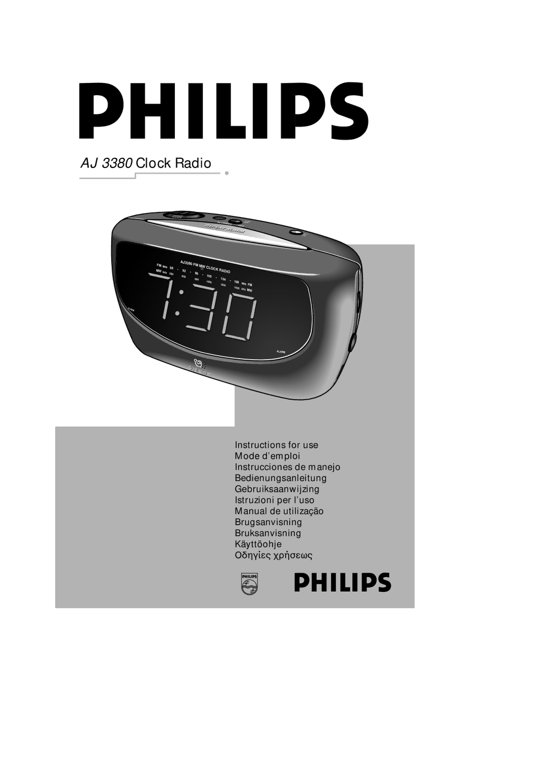 Philips manual AJ 3380 Clock Radio 