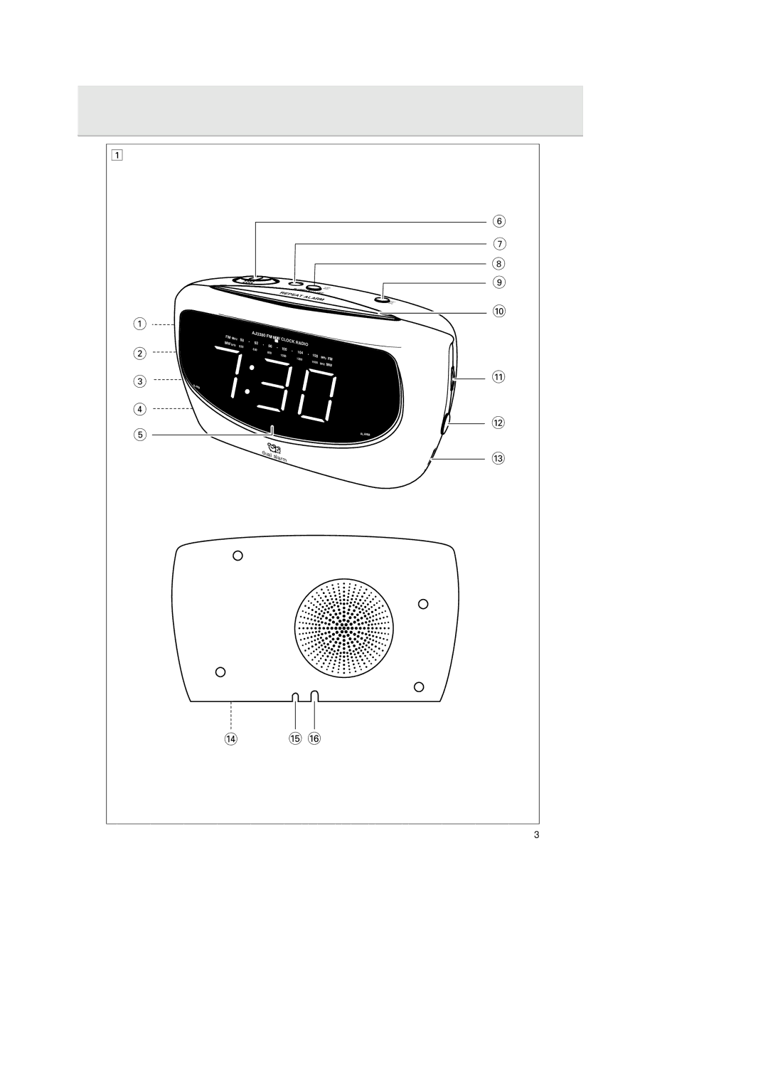 Philips AJ 3380 manual Dual Alarm 