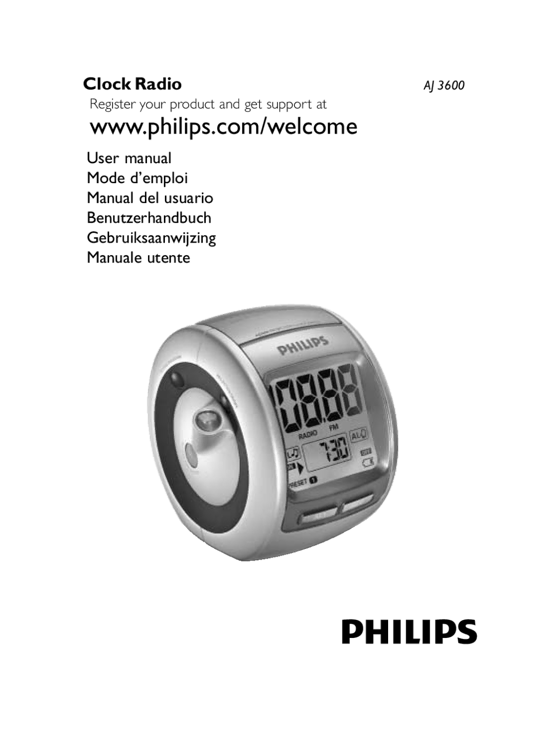 Philips AJ 3600 user manual Clock Radio 