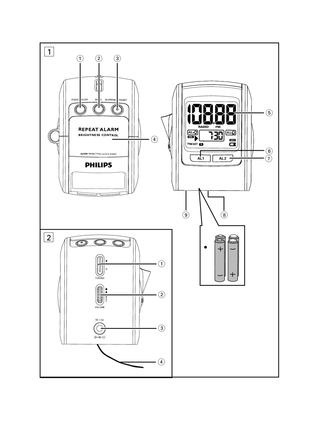 Philips AJ 3600 user manual Repeat Alarm 