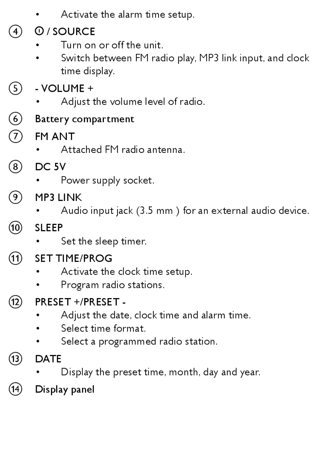 Philips AJ1003/12 user manual Volume + 