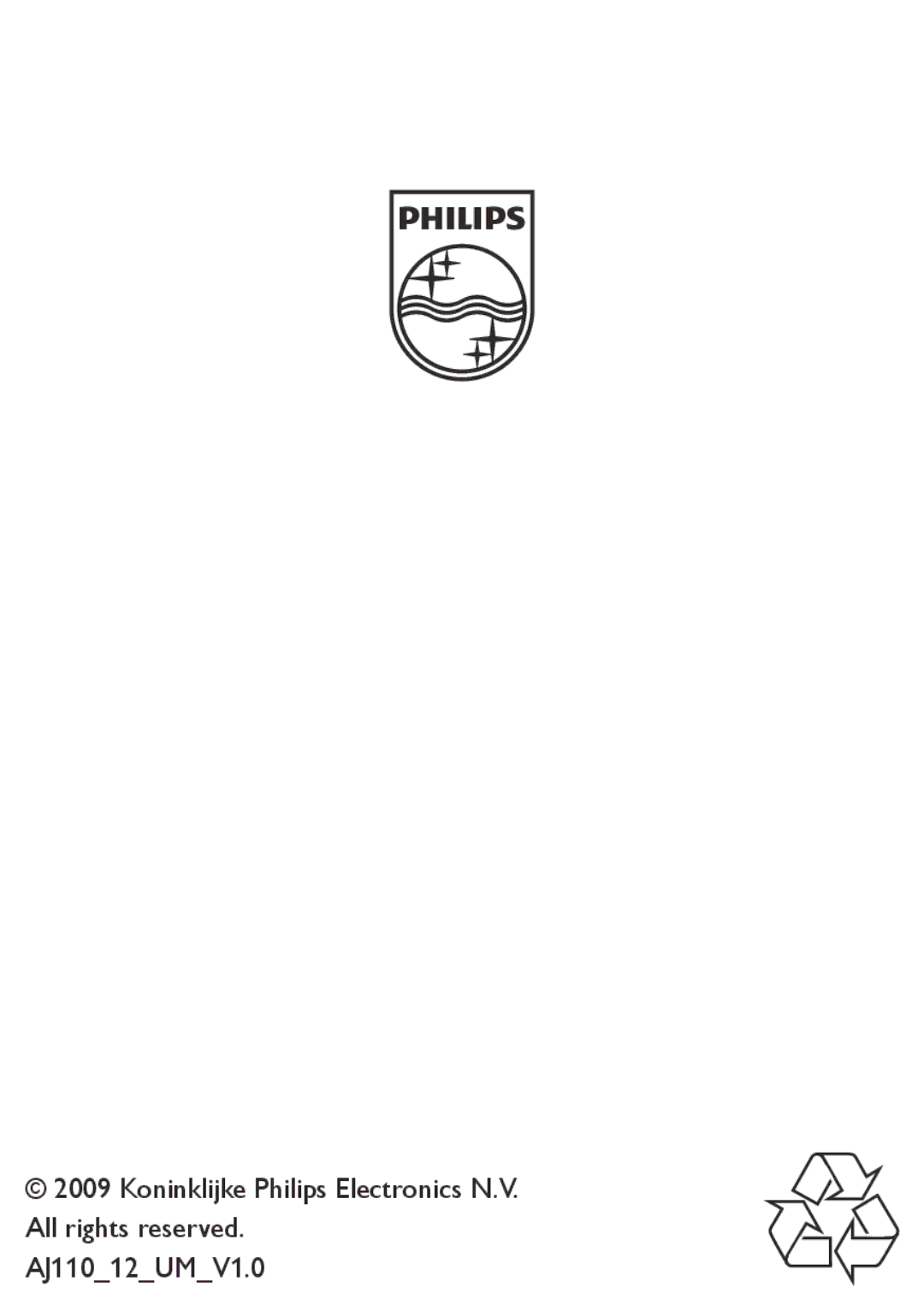 Philips AJ110/12 user manual 