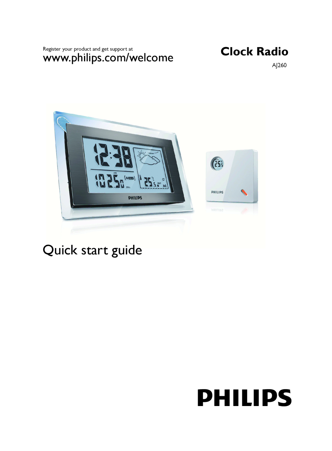 Philips AJ260/79 quick start Quick start guide 