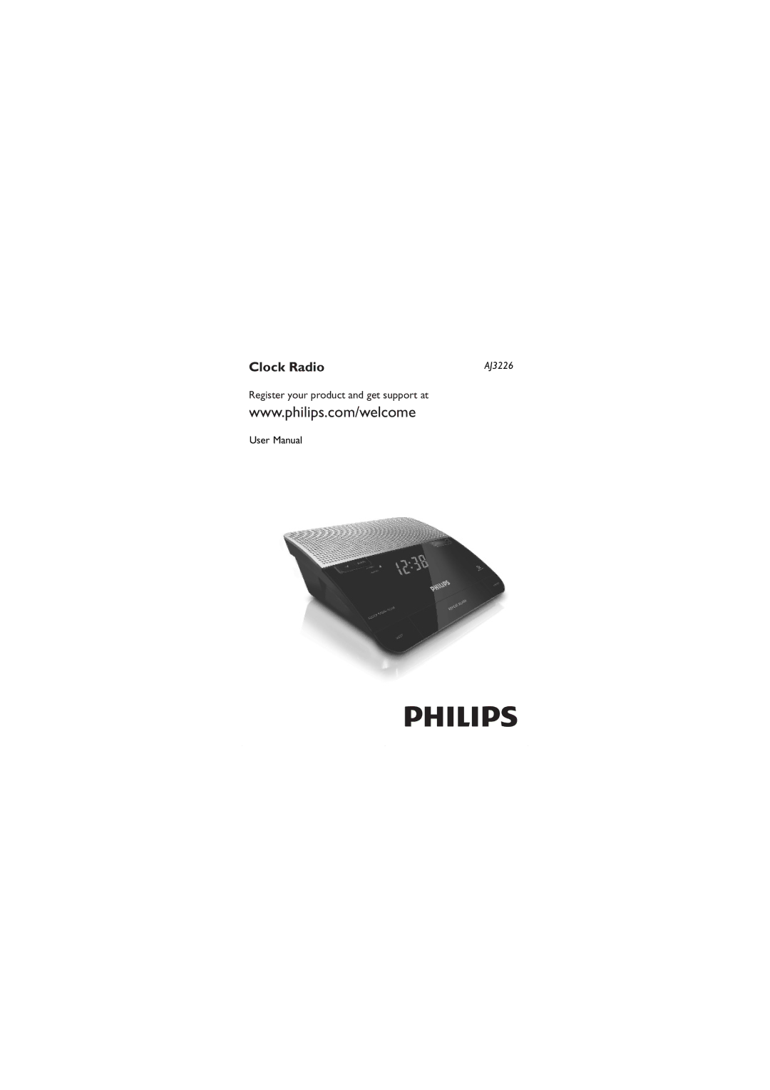 Philips AJ3226 user manual Clock Radio 