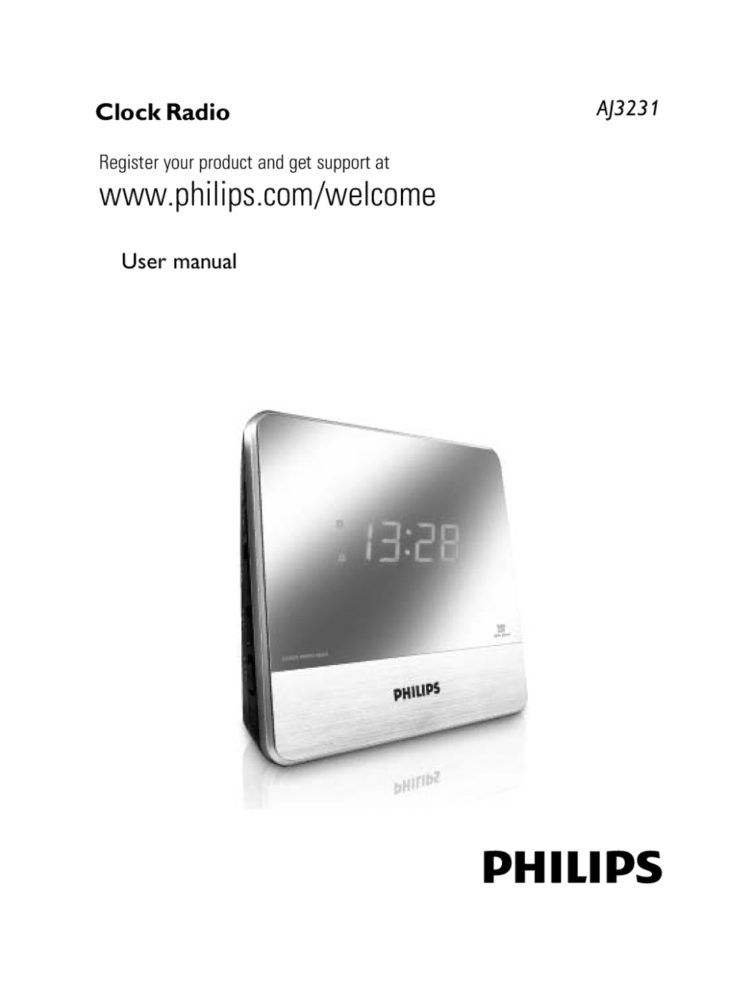 Philips AJ3231/05 user manual Register your product and get support at 