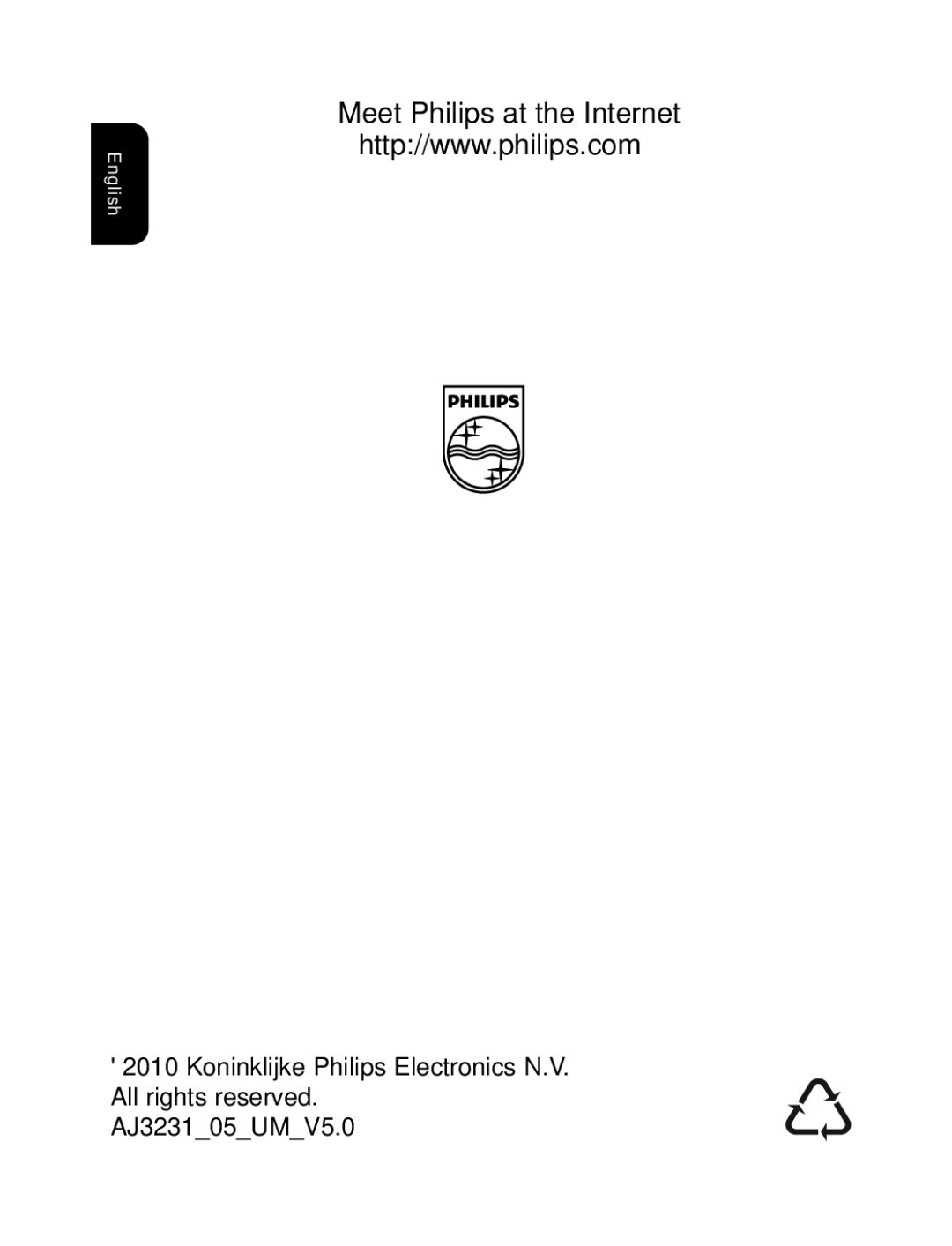 Philips AJ3231/05 user manual Meet Philips at the Internet 