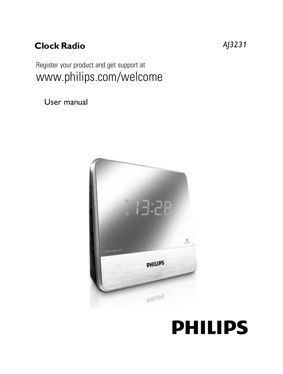 Philips AJ3231/79 user manual Register your product and get support at 