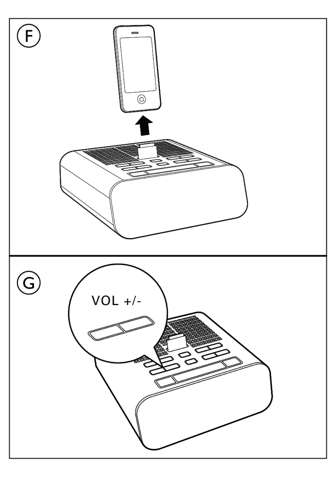 Philips AJ3270D user manual Vol + 