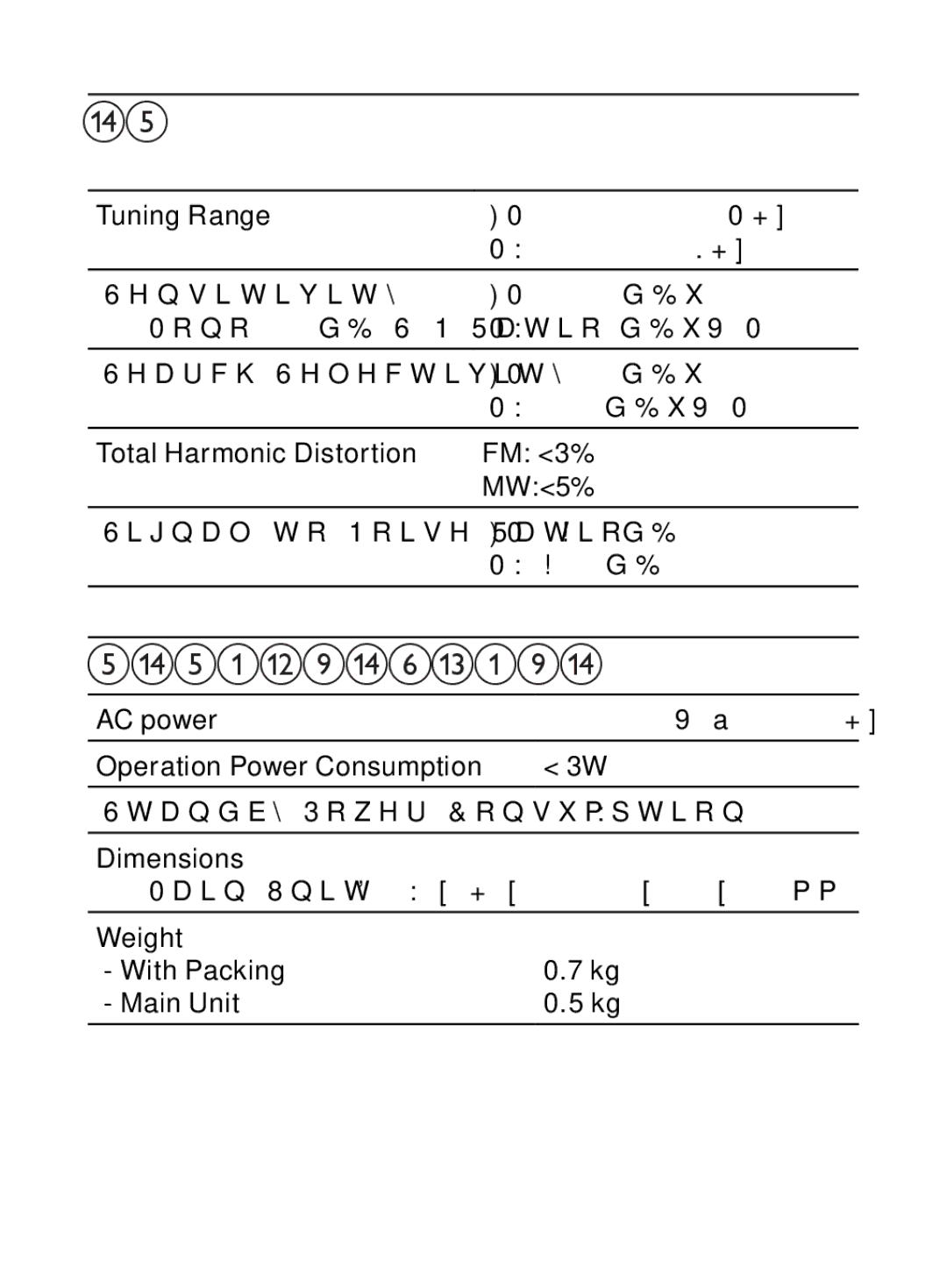 Philips AJ3500 user manual Tuner 