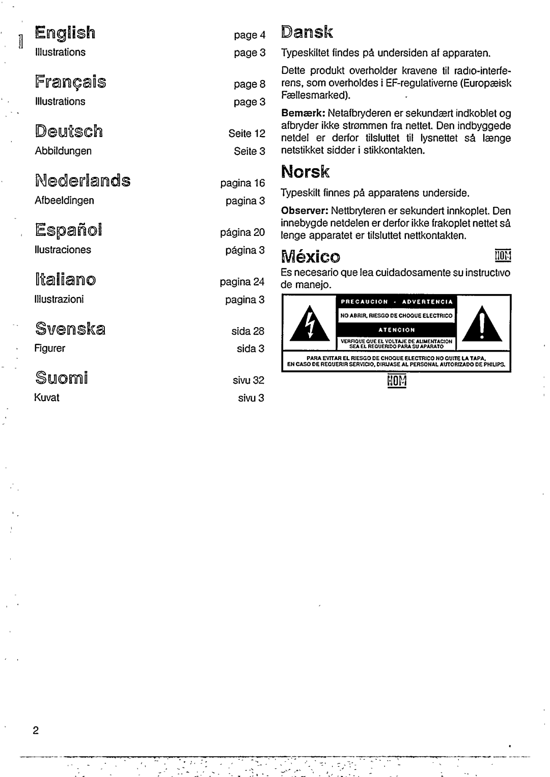 Philips AJ3600/05, AJ3602/05 manual 