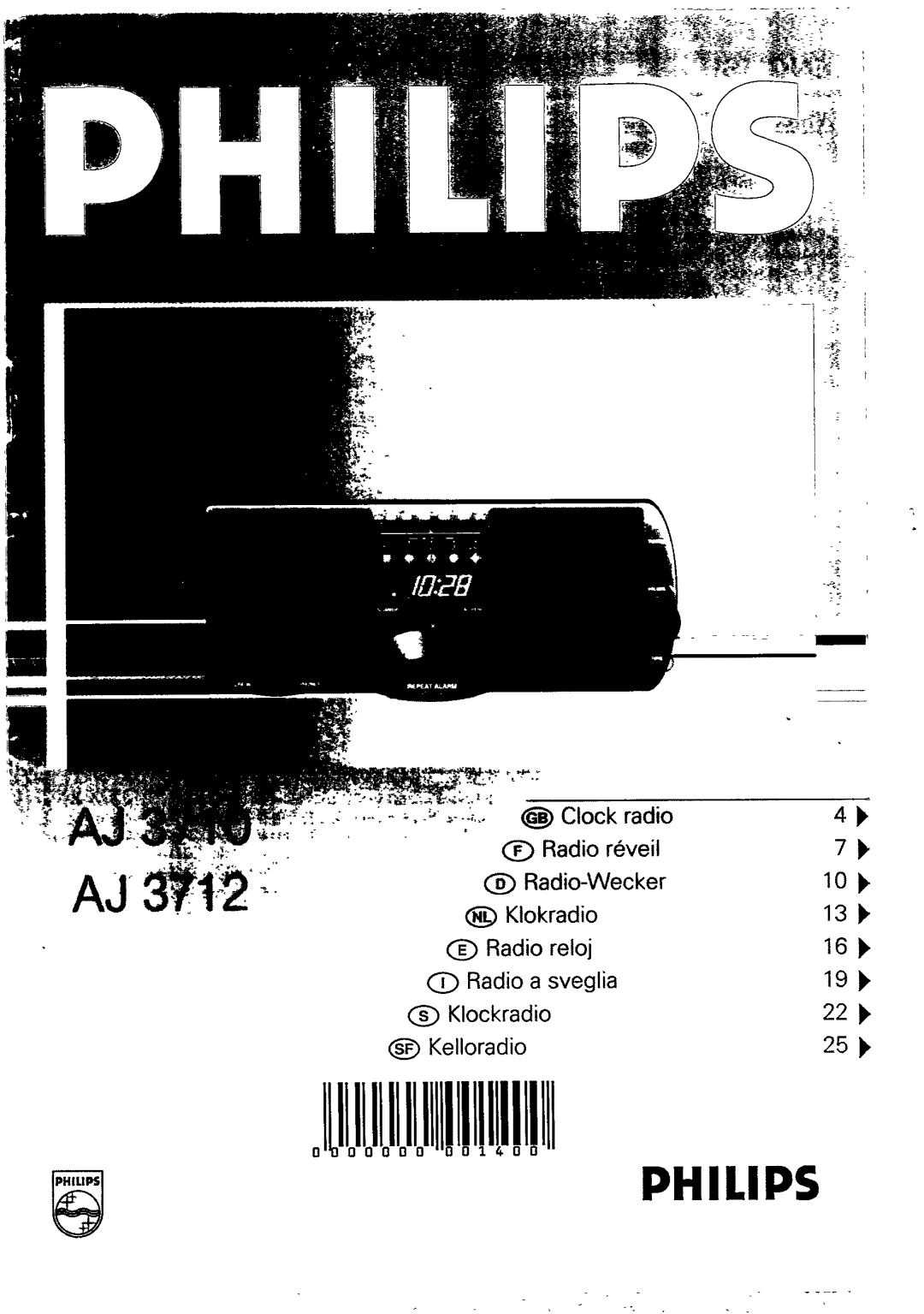 Philips AJ3710/05, AJ3712 manual 